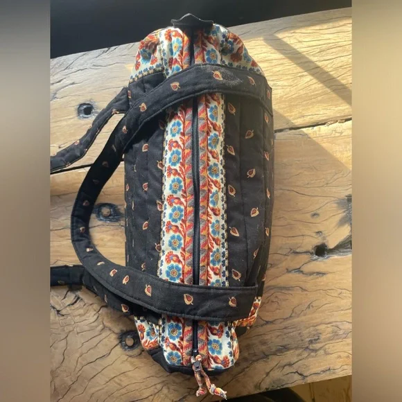 Vintage Suttles and Seawinds Quilted Bag Floral Cottagecore Straps and Zipper - Picture 3 of 13